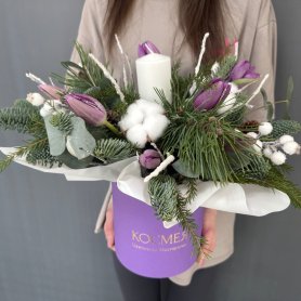 Композиция «Новогодняя нежность» от интернет-магазина «Космея» в Южно-Сахалинске